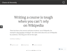 Tablet Screenshot of chanceandnecessity.net